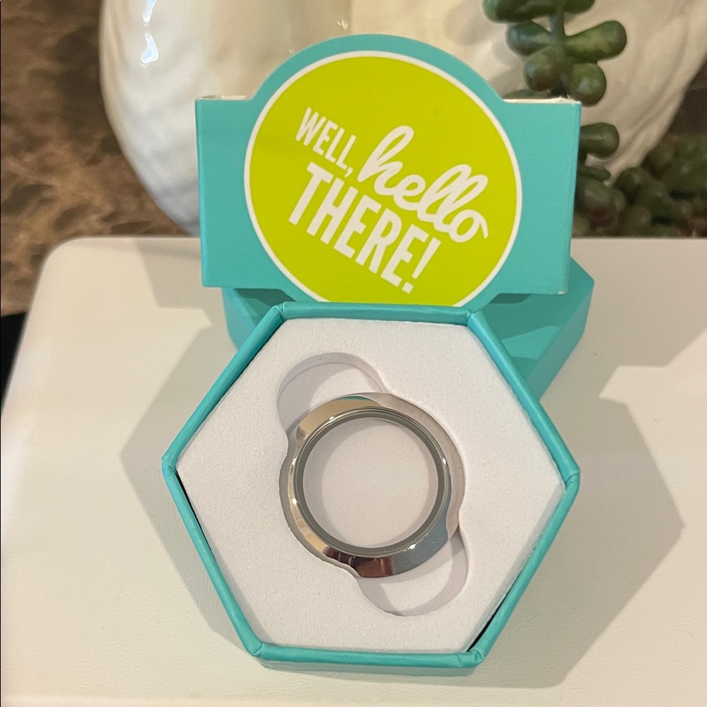 Origami Owl Medium Silver Locket Face
